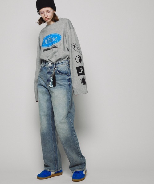 Auntie Rosa Holiday（アンティローザホリデー）の「オーバーサイズロンT/OFFLINE（Tシャツ/カットソー・レディース・チャコールグレー/グレー・FREE）」の18枚目の写真