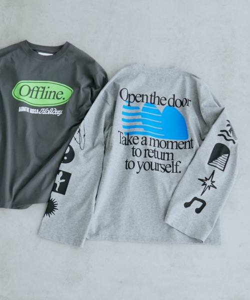 オーバーサイズロンT/OFFLINE（Tシャツ/カットソー）｜Auntie Rosa