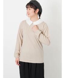 Samansa Mos2 | ドビーフリル襟カットソー(Tシャツ/カットソー)