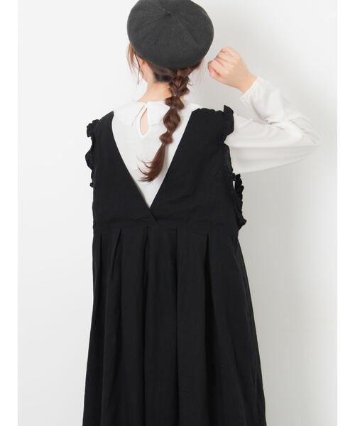 Samansa Mos2（サマンサ モスモス）の「ドビーフリル襟カットソー（Tシャツ/カットソー・レディース・ベージュ/ブラック/オフホワイト・F）」の15枚目の写真