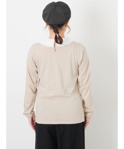 Samansa Mos2（サマンサ モスモス）の「ドビーフリル襟カットソー（Tシャツ/カットソー・レディース・ベージュ/ブラック/オフホワイト・F）」の22枚目の写真