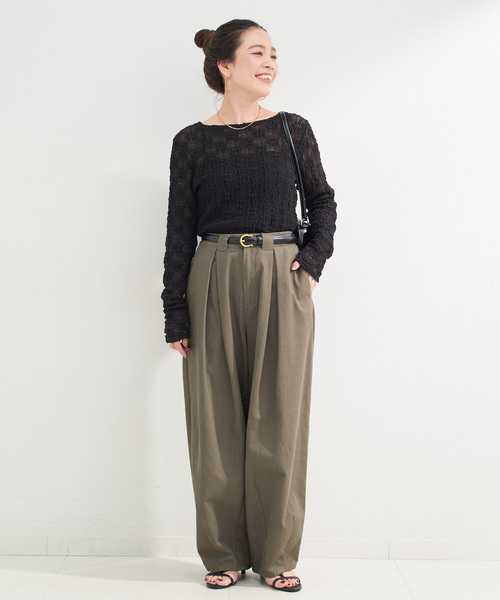 B.C STOCK（ベーセーストック）の「《追加2》手洗い可 / ストレッチフラワーレースプルオーバー（Tシャツ/カットソー・レディース・ホワイト/ブラック・FREE）」の16枚目の写真