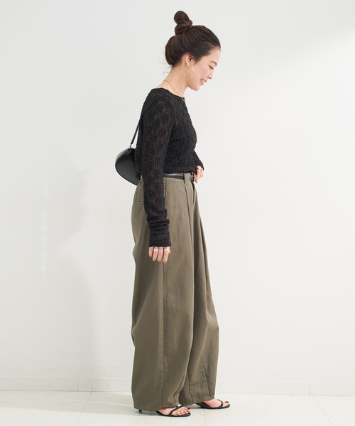 B.C STOCK（ベーセーストック）の「《追加2》手洗い可 / ストレッチフラワーレースプルオーバー（Tシャツ/カットソー・レディース・ホワイト/ブラック・FREE）」の11枚目の写真