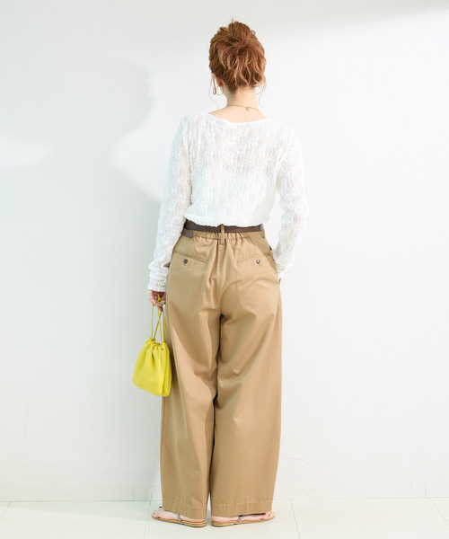 B.C STOCK（ベーセーストック）の「《追加2》手洗い可 / ストレッチフラワーレースプルオーバー（Tシャツ/カットソー・レディース・ホワイト/ブラック・FREE）」の19枚目の写真