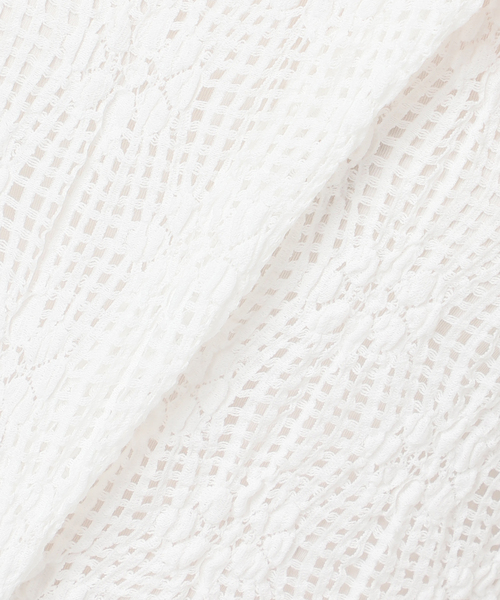 B.C STOCK（ベーセーストック）の「《追加2》手洗い可 / ストレッチフラワーレースプルオーバー（Tシャツ/カットソー・レディース・ホワイト/ブラック・FREE）」の15枚目の写真