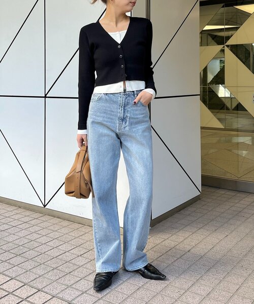 CAPRICIEUX LE'MAGE（カプリシューレマージュ）の「バイカラーレイヤードカーディガン（カーディガン/ボレロ・レディース・ブラック/グレー/ピンク・FREE）」の11枚目の写真