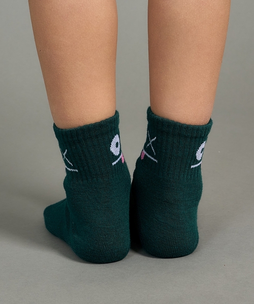 b・ROOM(ビールーム)の「ファニーフェイスクルーソックス(ソックス/靴下・キッズ・イエロー/モスグリーン/オフホワイト/ベージュ/ネイビー・S/M)」の18枚目の写真