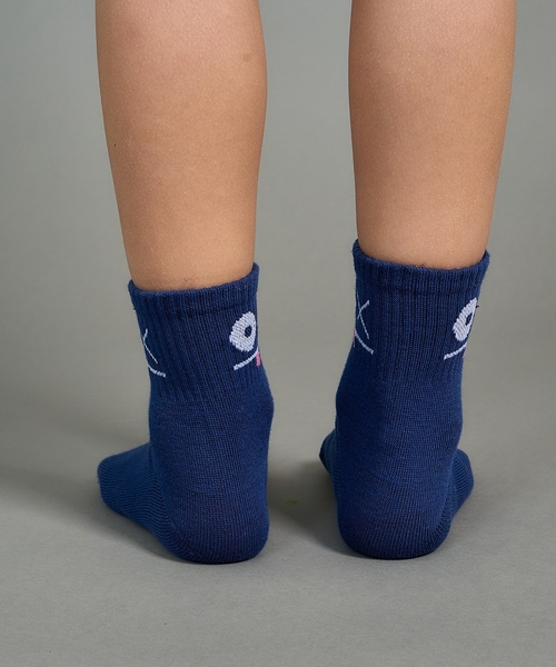 b・ROOM(ビールーム)の「ファニーフェイスクルーソックス(ソックス/靴下・キッズ・イエロー/モスグリーン/オフホワイト/ベージュ/ネイビー・S/M)」の21枚目の写真