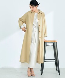 fredy emue | リネン混タンブラーステンカラーコート(ステンカラーコート)