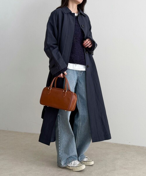 fredy emue（フレディエミュ）の「リネン混タンブラーステンカラーコート（ステンカラーコート・レディース・ベージュ/ネイビー・38/36）」の19枚目の写真