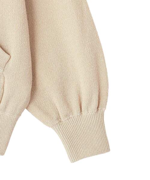 CRAFT STANDARD BOUTIQUE（クラフトスタンダードブティック）の「ラメスウェット風ニットプルオーバー（パーカー・レディース・グレー/アイボリー・FREE）」の4枚目の写真