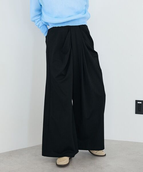 CRAFT STANDARD BOUTIQUE(クラフトスタンダードブティック)の「フロントタックドレープワイドパンツ◆(スウェットパンツ・レディース・杢グレー/ブラック・L/M)」の16枚目の写真