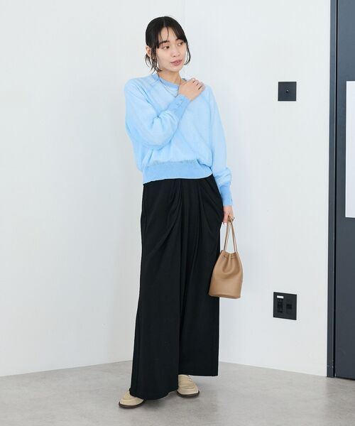 CRAFT STANDARD BOUTIQUE(クラフトスタンダードブティック)の「フロントタックドレープワイドパンツ◆(スウェットパンツ・レディース・杢グレー/ブラック・L/M)」の19枚目の写真