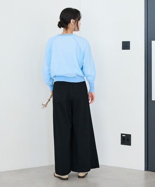 CRAFT STANDARD BOUTIQUE（クラフトスタンダードブティック）の「フロントタックドレープワイドパンツ◆（スウェットパンツ・レディース・杢グレー/ブラック・L/M）」の14枚目の写真