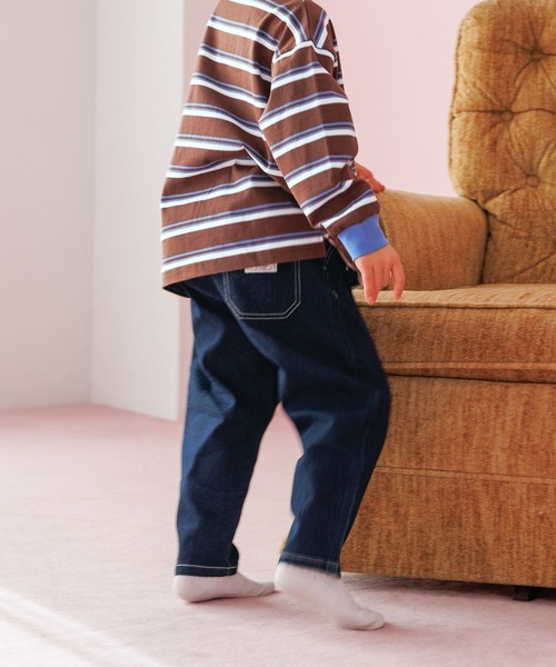 GLOBAL WORK（グローバルワーク）の「スゴラクストレッチバルーンパンツ/T/625190（デニムパンツ・キッズ・ブルー系その他6/グレー系その他/ダークブラウン・100cm/110cm/120cm）」の3枚目の写真