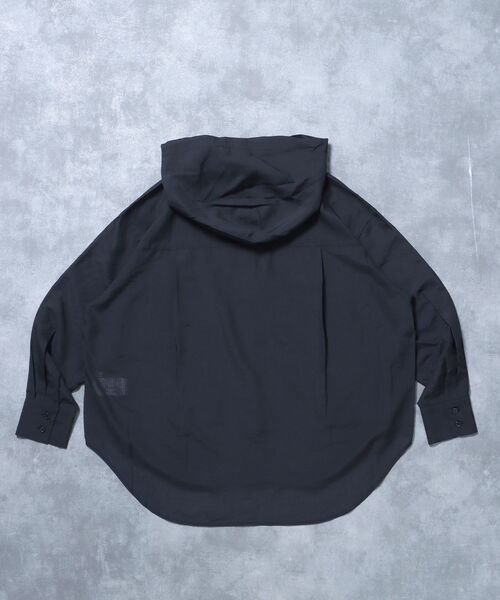 FFEIN(フェイン)の「【FFEIN(フェイン)】シアー両ポケットフードシャツシャツ /レディース シアー シャツ 長袖 ワンポイント 刺繍 レイヤード ポケット(シャツ/ブラウス・レディース・ホワイト/ブラック/イエロー・FREE)」の18枚目の写真
