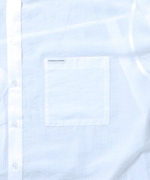 FFEIN(フェイン)の「【FFEIN(フェイン)】シアー両ポケットフードシャツシャツ /レディース シアー シャツ 長袖 ワンポイント 刺繍 レイヤード ポケット(シャツ/ブラウス・レディース・ホワイト/ブラック/イエロー・FREE)」の22枚目の写真