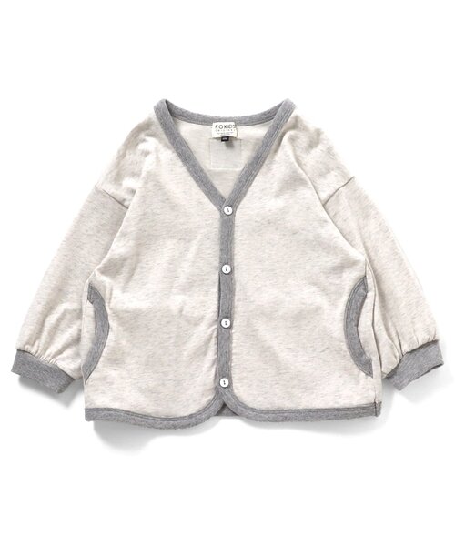 F.O.KIDS(エフオーキッズ)の「UVカットカーディガン_ジュニア対応(カーディガン/ボレロ・キッズ・レインボー/レッド/チャコール/アイボリー/ブルー・80/90/100/110/120/130/140)」の2枚目の写真