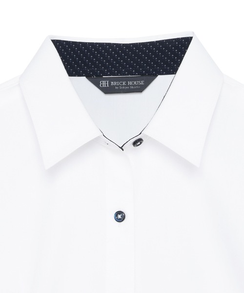 TOKYO SHIRTS(トウキョウシャツ)の「【透け防止】 形態安定ノンアイロン レギュラー 長袖ビジネスワイシャツ(ビジネスシャツ・レディース・ホワイト・S/M/L/LL/XL)」の2枚目の写真