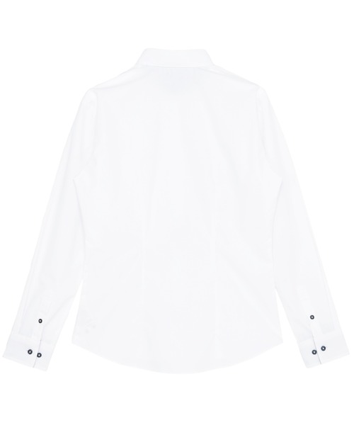 TOKYO SHIRTS(トウキョウシャツ)の「【透け防止】 形態安定ノンアイロン レギュラー 長袖ビジネスワイシャツ(ビジネスシャツ・レディース・ホワイト・S/M/L/LL/XL)」の5枚目の写真