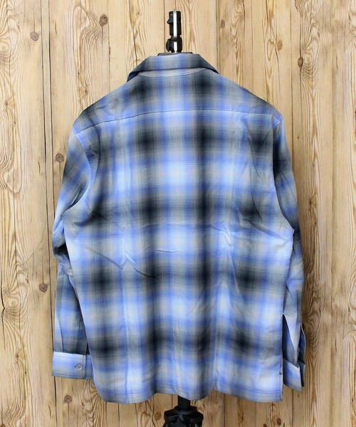 Schott(ショット)の「OMBRE CHECK SHIRT(シャツ/ブラウス・メンズ・ライトブルー/ラベンダー・M/XL/XXL/L)」の4枚目の写真