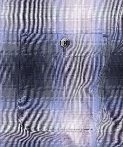 Schott(ショット)の「OMBRE CHECK SHIRT(シャツ/ブラウス・メンズ・ライトブルー/ラベンダー・M/XL/XXL/L)」の12枚目の写真