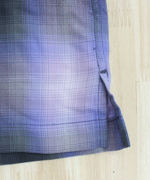 Schott(ショット)の「OMBRE CHECK SHIRT(シャツ/ブラウス・メンズ・ライトブルー/ラベンダー・M/XL/XXL/L)」の14枚目の写真