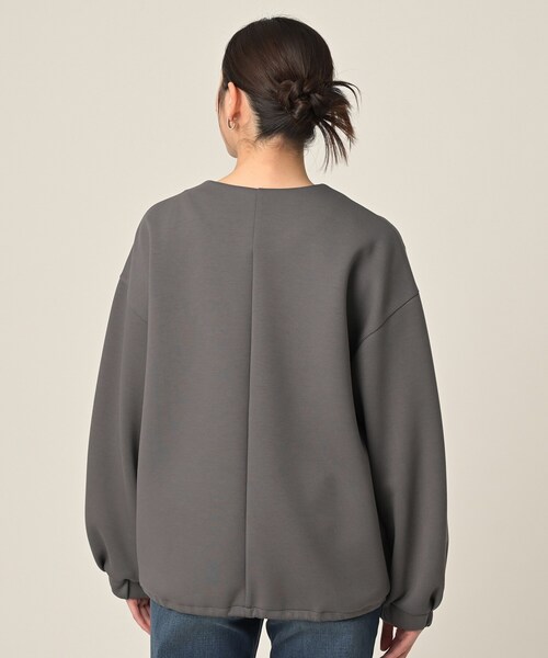 UNTITLED（アンタイトル）の「【春アウター/ゆったり】ダンボールジップブルゾン（ブルゾン・レディース・チャコールグレー/ブラック/アイボリー・00/02/04/44/48）」の18枚目の写真