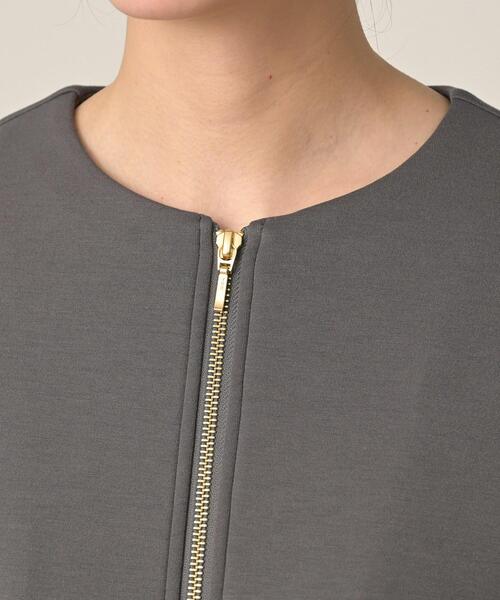 UNTITLED（アンタイトル）の「【春アウター/ゆったり】ダンボールジップブルゾン（ブルゾン・レディース・チャコールグレー/ブラック/アイボリー・00/02/04/44/48）」の19枚目の写真