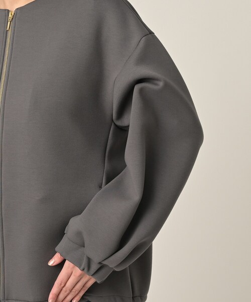 UNTITLED（アンタイトル）の「【春アウター/ゆったり】ダンボールジップブルゾン（ブルゾン・レディース・チャコールグレー/ブラック/アイボリー・00/02/04/44/48）」の20枚目の写真