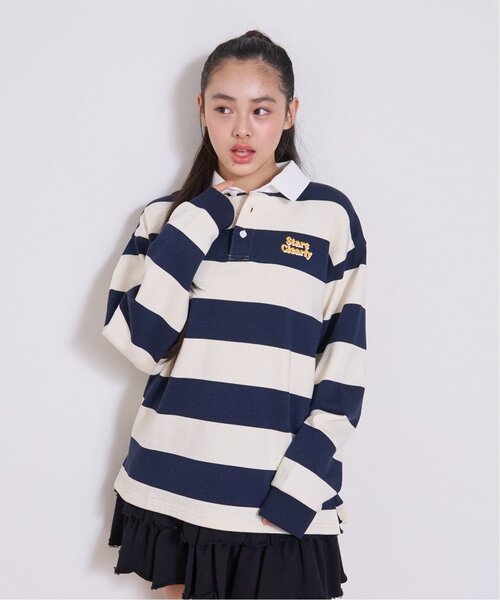 LOVETOXIC（ラブトキシック）の「【綿100%】ルーズラガー裏毛プルオーバー（Tシャツ/カットソー・キッズ・サックスブルー/グレー/ネイビー・L:160cm/S:140cm/130cm/M:150cm）」の3枚目の写真