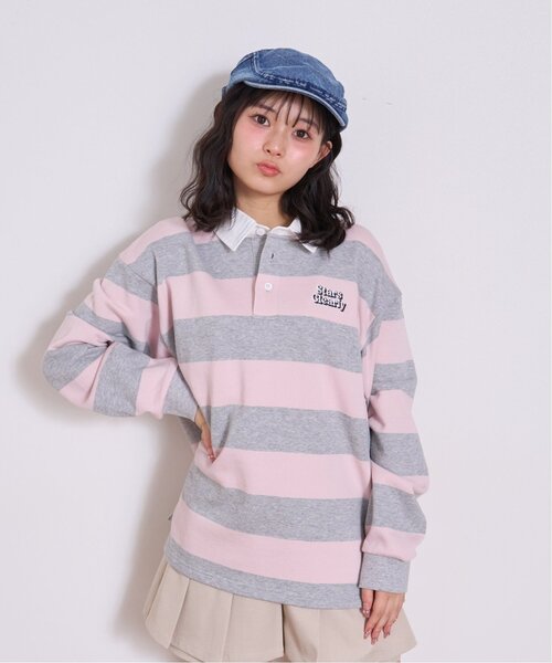 LOVETOXIC（ラブトキシック）の「【綿100%】ルーズラガー裏毛プルオーバー（Tシャツ/カットソー・キッズ・サックスブルー/グレー/ネイビー・L:160cm/S:140cm/130cm/M:150cm）」の14枚目の写真