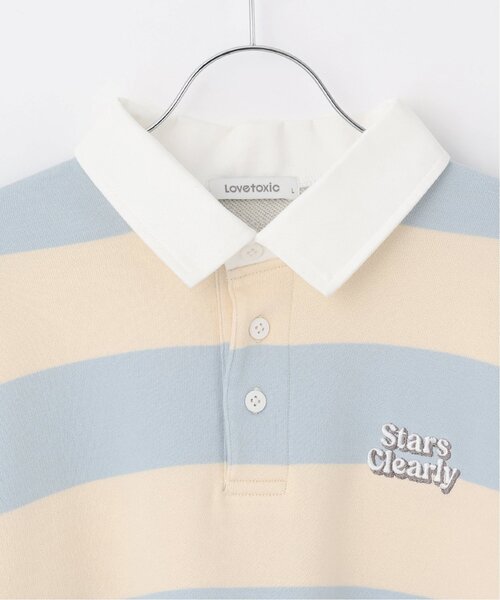 LOVETOXIC（ラブトキシック）の「【綿100%】ルーズラガー裏毛プルオーバー（Tシャツ/カットソー・キッズ・サックスブルー/グレー/ネイビー・L:160cm/S:140cm/130cm/M:150cm）」の7枚目の写真