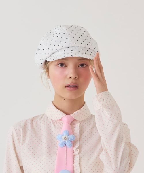 kaorinomori（カオリノモリ）の「kaorinomori  ププルキャス / カオリノモリ（キャスケット・レディース・ブラック/ライトグレー/ホワイト・M/57.5cm）」の21枚目の写真