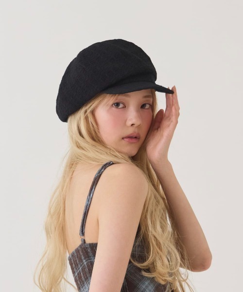 kaorinomori（カオリノモリ）の「kaorinomori  ププルキャス / カオリノモリ（キャスケット・レディース・ブラック/ライトグレー/ホワイト・M/57.5cm）」の4枚目の写真