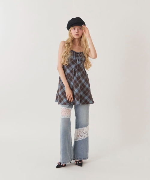 kaorinomori（カオリノモリ）の「kaorinomori  ププルキャス / カオリノモリ（キャスケット・レディース・ブラック/ライトグレー/ホワイト・M/57.5cm）」の5枚目の写真