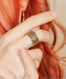 IMARI（イマリ）の「【 IMARI / イマリ 】 メタル レース デザイン ワイド リング（リング）」