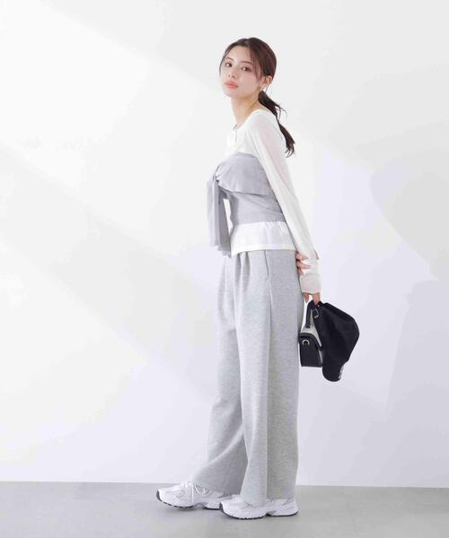 PROPORTION BODY DRESSING(プロポーションボディドレッシング)の「<a>リボンニットビスチェ / 1216179301(キャミソール・レディース・ネイビー/グレー系その他・FREE)」の14枚目の写真