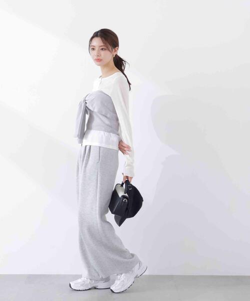 PROPORTION BODY DRESSING(プロポーションボディドレッシング)の「<a>リボンニットビスチェ / 1216179301(キャミソール・レディース・ネイビー/グレー系その他・FREE)」の16枚目の写真