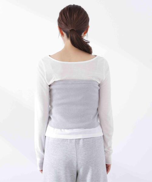 PROPORTION BODY DRESSING(プロポーションボディドレッシング)の「<a>リボンニットビスチェ / 1216179301(キャミソール・レディース・ネイビー/グレー系その他・FREE)」の6枚目の写真