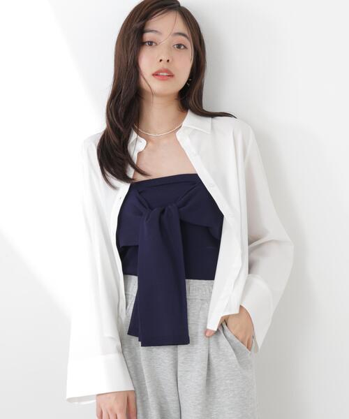PROPORTION BODY DRESSING(プロポーションボディドレッシング)の「<a>リボンニットビスチェ / 1216179301(キャミソール・レディース・ネイビー/グレー系その他・FREE)」の19枚目の写真