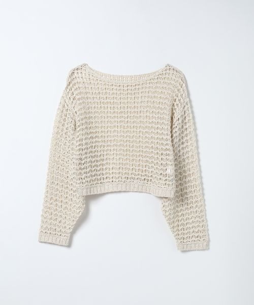 JEANASIS（ジーナシス）の「3G MIXテープヤーンルーズプルオーバー/660219（ニット/セーター・レディース・ホワイト系その他/ブラック系その他/ピンク系その他・FREE）」の2枚目の写真