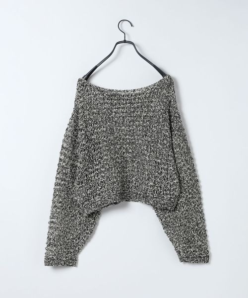 JEANASIS（ジーナシス）の「3G MIXテープヤーンルーズプルオーバー/660219（ニット/セーター・レディース・ホワイト系その他/ブラック系その他/ピンク系その他・FREE）」の4枚目の写真