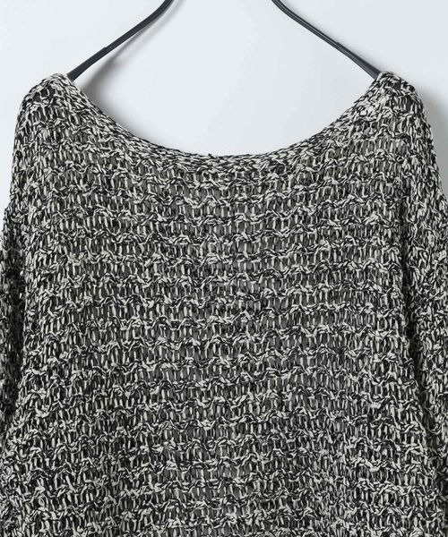 JEANASIS（ジーナシス）の「3G MIXテープヤーンルーズプルオーバー/660219（ニット/セーター・レディース・ホワイト系その他/ブラック系その他/ピンク系その他・FREE）」の5枚目の写真