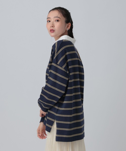 LEPSIM（レプシィム）の「ラガーデザインプルオーバー　634634（Tシャツ/カットソー・レディース・ネイビー/ライトブルー/アイボリー・FREE）」の18枚目の写真