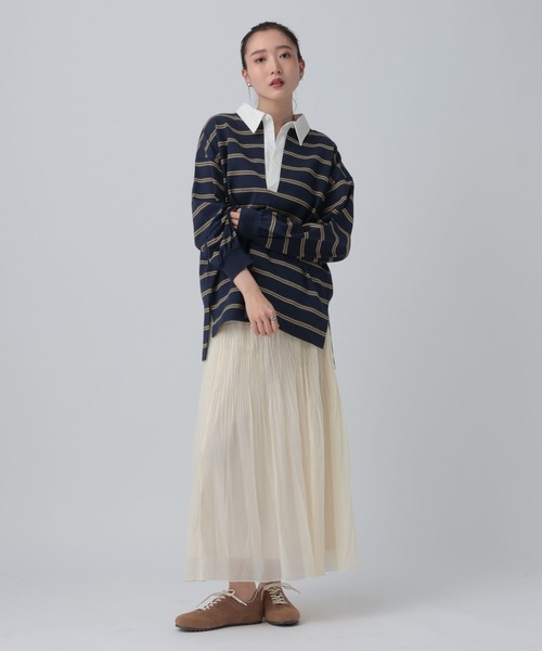 LEPSIM（レプシィム）の「ラガーデザインプルオーバー　634634（Tシャツ/カットソー・レディース・ネイビー/ライトブルー/アイボリー・FREE）」の19枚目の写真