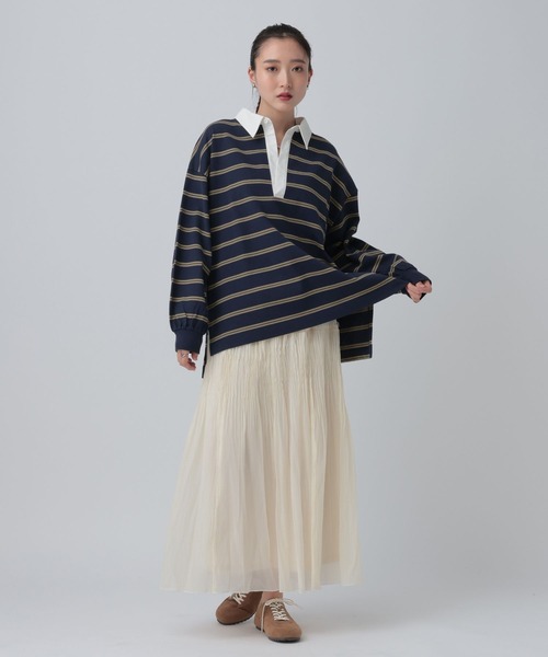 LEPSIM（レプシィム）の「ラガーデザインプルオーバー　634634（Tシャツ/カットソー・レディース・ネイビー/ライトブルー/アイボリー・FREE）」の20枚目の写真
