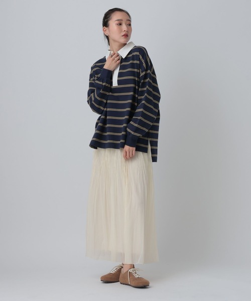 LEPSIM（レプシィム）の「ラガーデザインプルオーバー　634634（Tシャツ/カットソー・レディース・ネイビー/ライトブルー/アイボリー・FREE）」の21枚目の写真