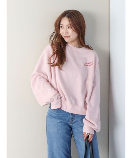 Ungrid（アングリッド）の「【WEB限定】ワンポイントロゴプリントスウェット（スウェット・レディース・ライトグレー/ピンク/オフホワイト・FREE）」の12枚目の写真