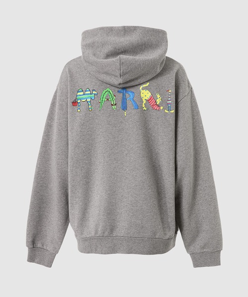 MARNI（マルニ）の「ALPHABET PRINTED / スウェットパーカー（パーカー・メンズ・ライトグレー・48(L)）」の2枚目の写真